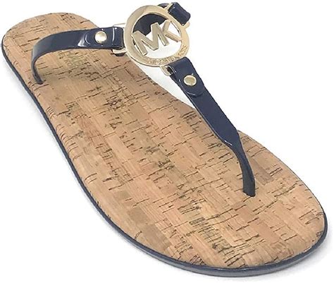 michael kors charm jelly flip flops|michael kors mk charm jelly flat cork bottom sandals .